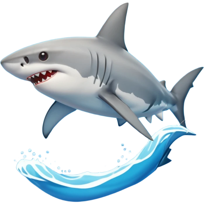 Put the shoes on the fins of the shark emoji