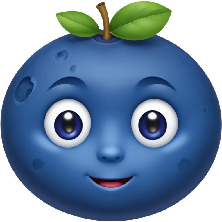 blueberry with a face emoji