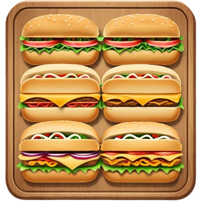 Menú de sandwiches emoji