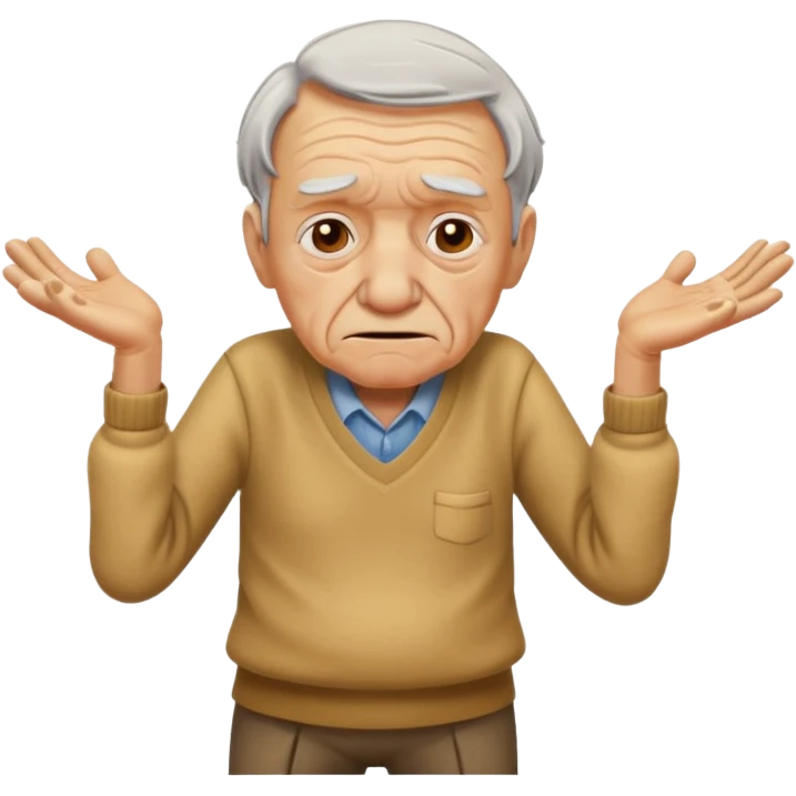 sad old man dancing emoji