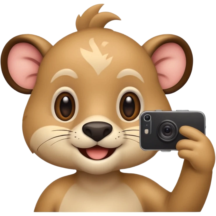animal taking selfie emoji