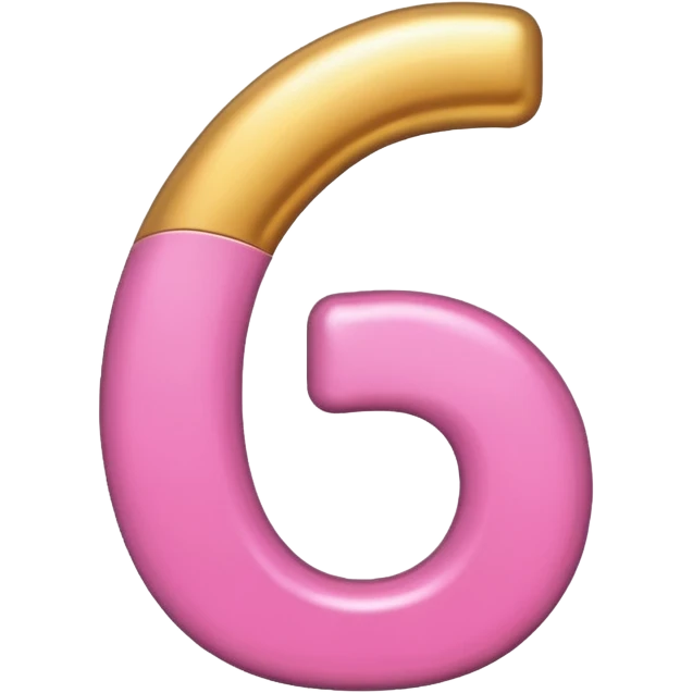 number four in pink and golden  emoji