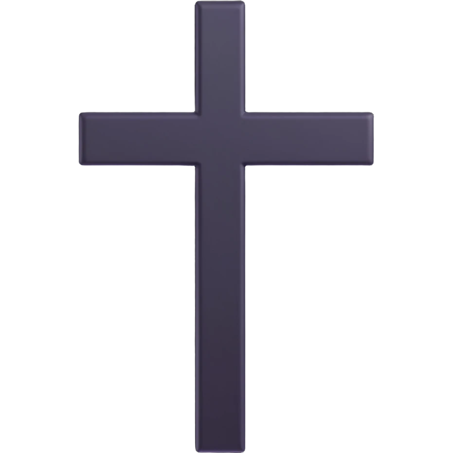 black goth cross emoji