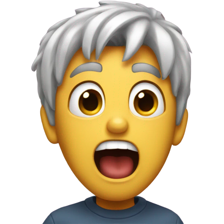 screaming face of surprise emoji