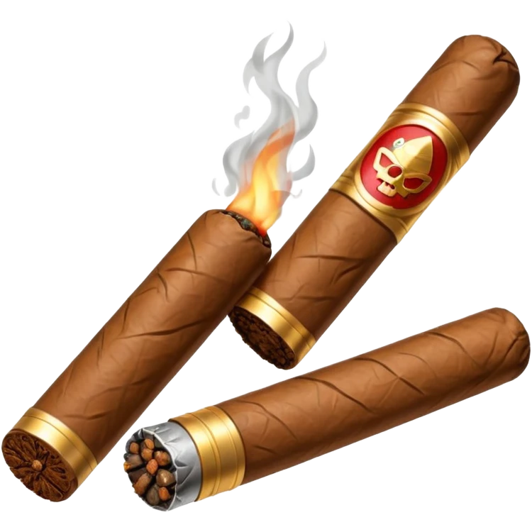 cigar with a prohibition symbol emoji