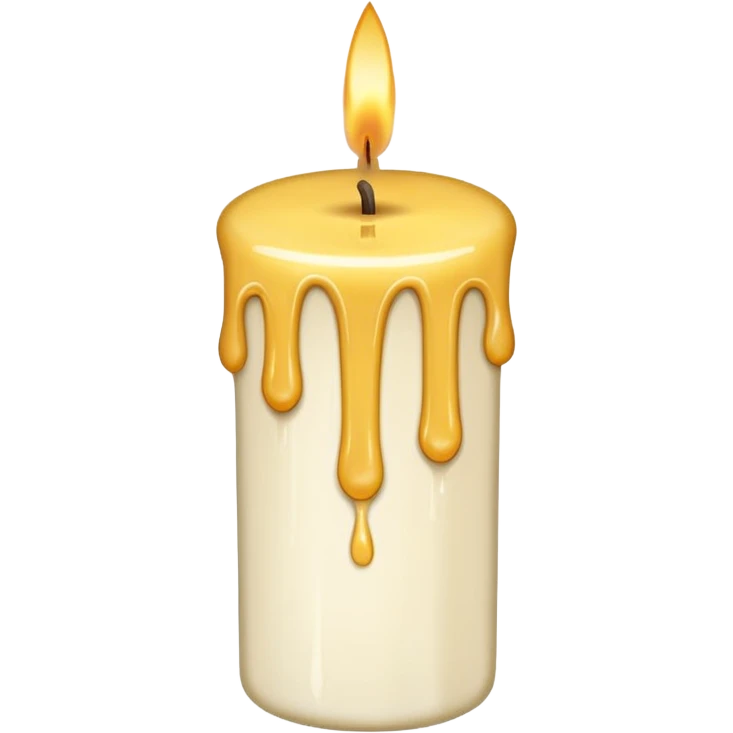 Thin and long Candle dripping wax as if someone is holding it emoji
