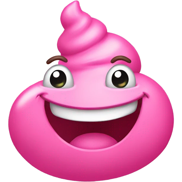 Pink poopy emoji