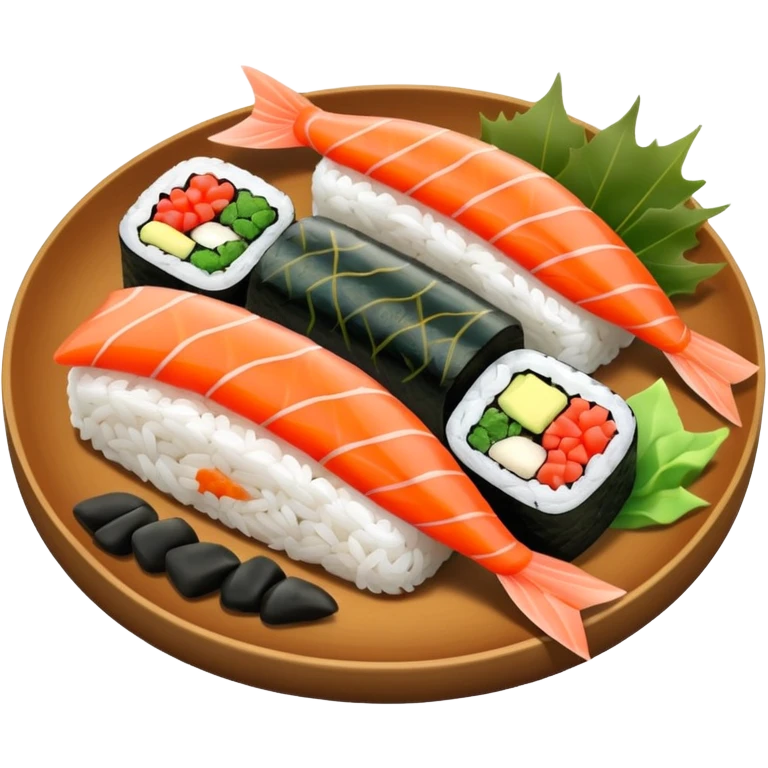 sushi roll on a plate emoji