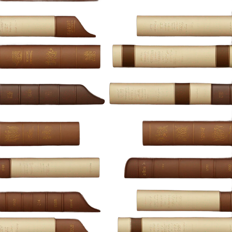 realistic aesthetic books chestnut brown emoji