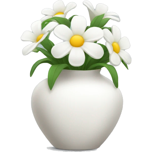 white flower vase emoji