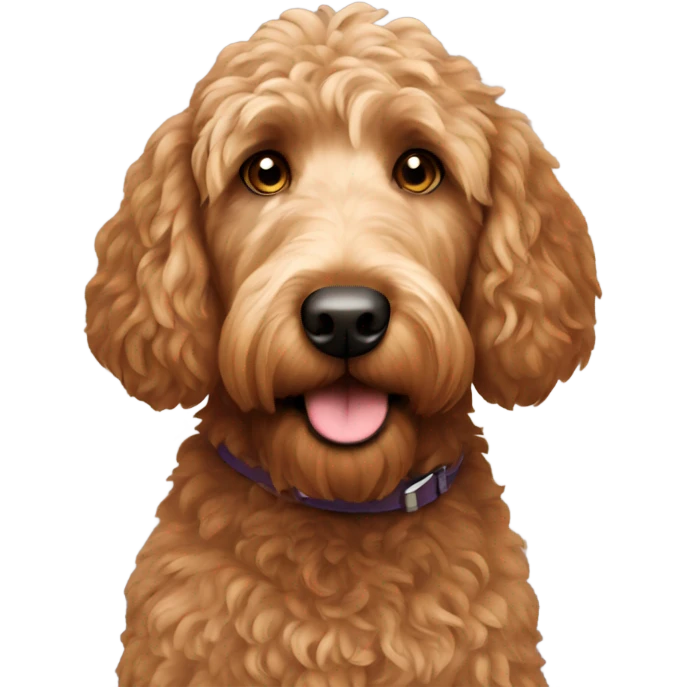Brown golden doodle emoji