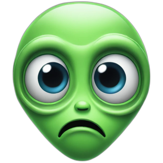 Confused alien emoji