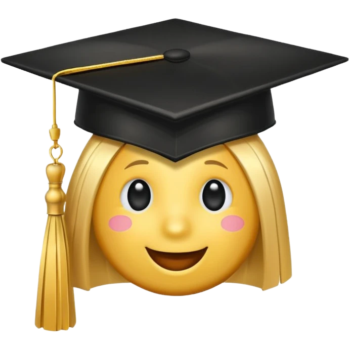 cheerful graduation cap emoji