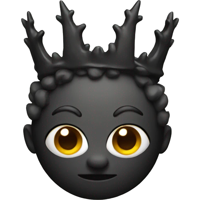black horned emoji face with crown emoji
