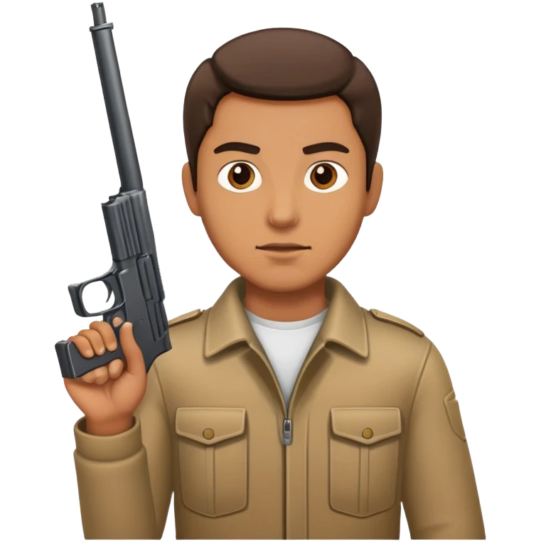 man with gun  emoji