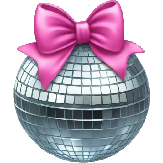 Disco ball with bow emoji