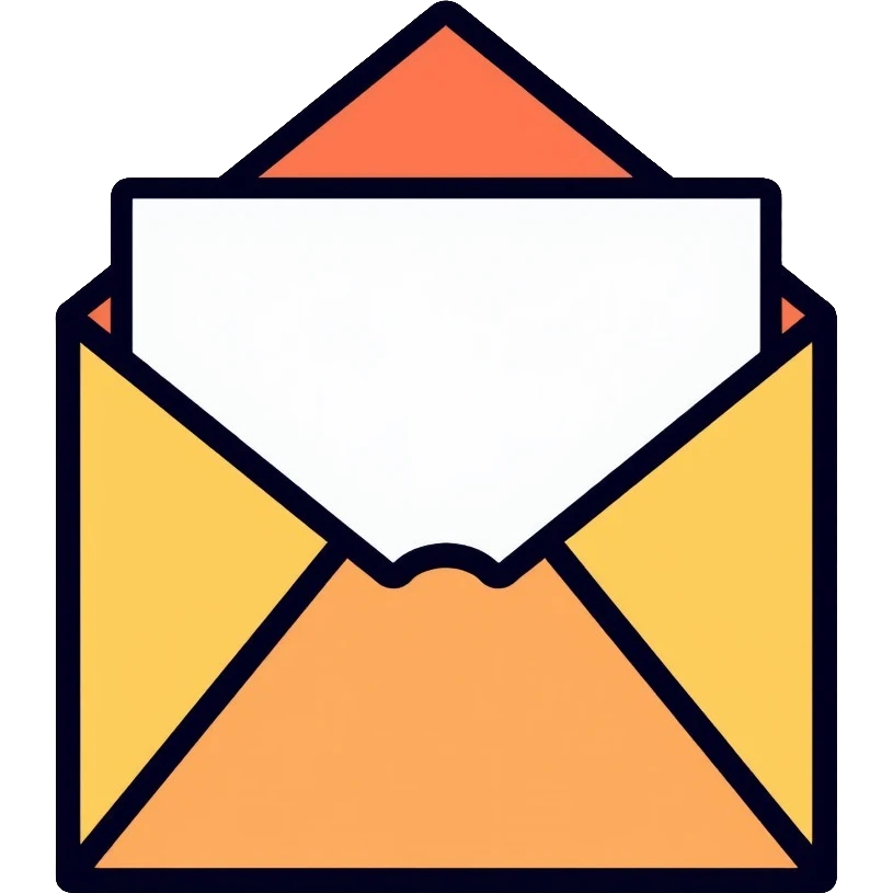 thank you note with envelope emoji