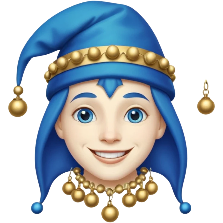 Jester with blue eyes emoji