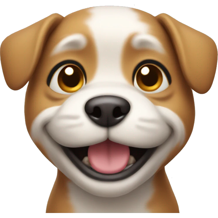 Small dog with a smile emoji