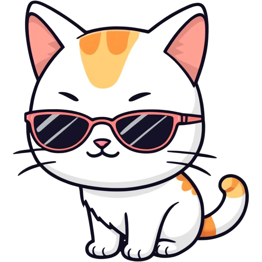 Cat with sunglasses emoji