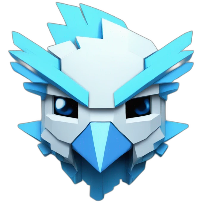 Minecraft Articuno Cyberpunk Head emoji