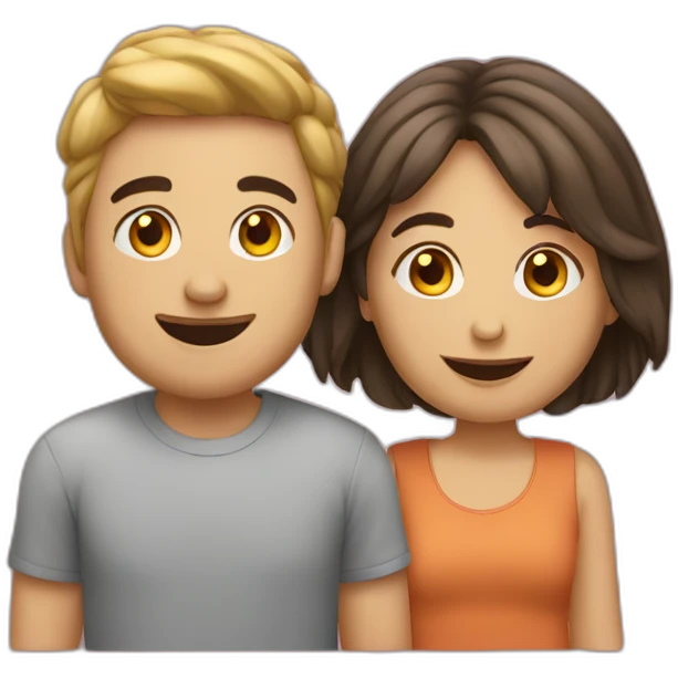two people having grat time together emoji