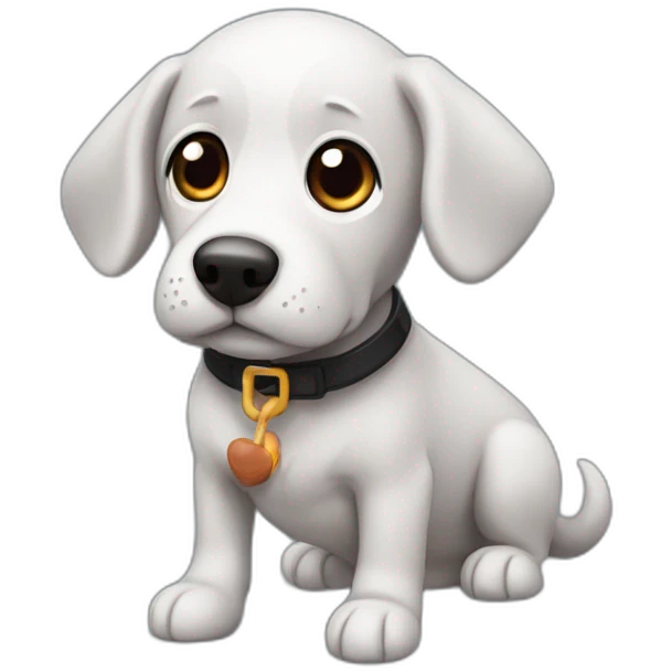 Perro salchicha negro con alas emoji