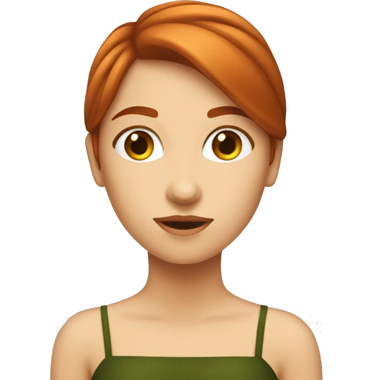 Fille rousse cheveux lisse  emoji