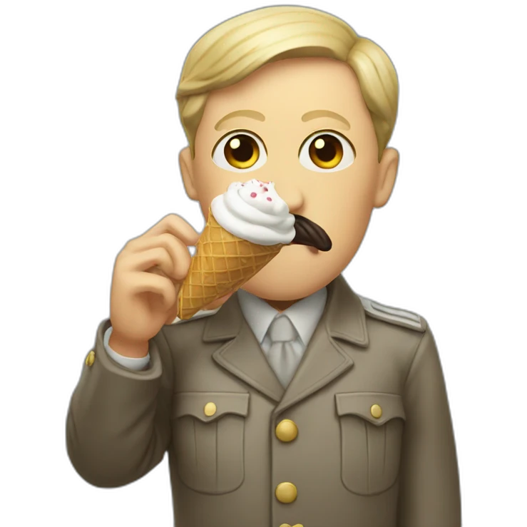 hitler eating ice cream emoji