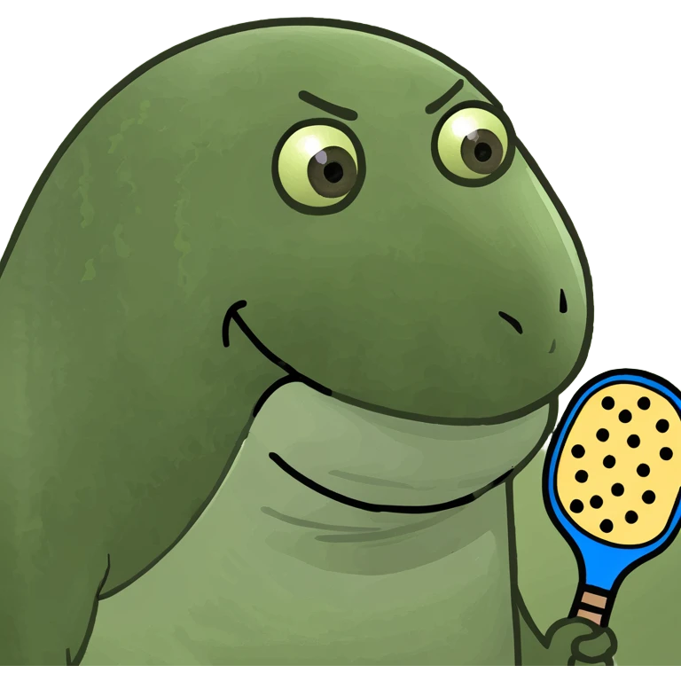 Pickle playing pickleball emoji