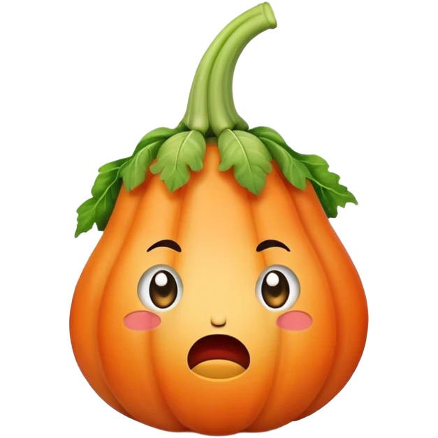 Vegetable screaming emoji