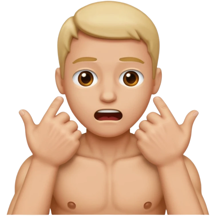 two hands stand alone making a choking gesture emoji