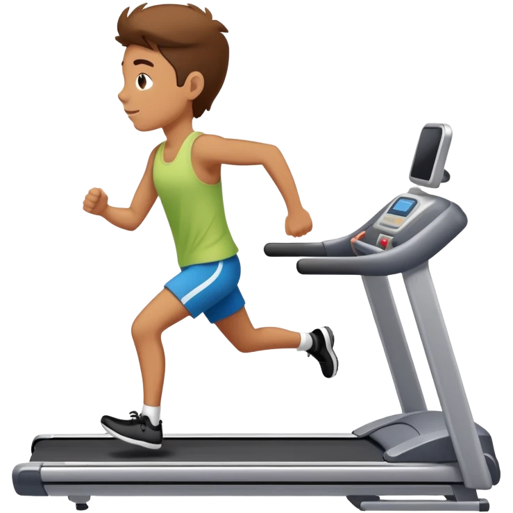 teenager running on a treadmill emoji