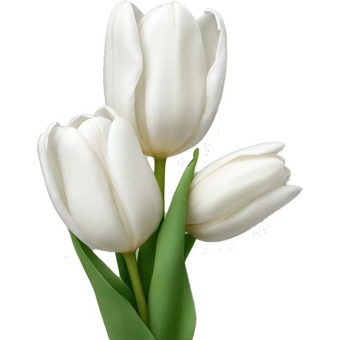 White tulips emoji