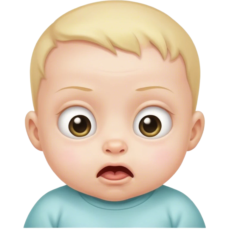 Baby making stinky face emoji