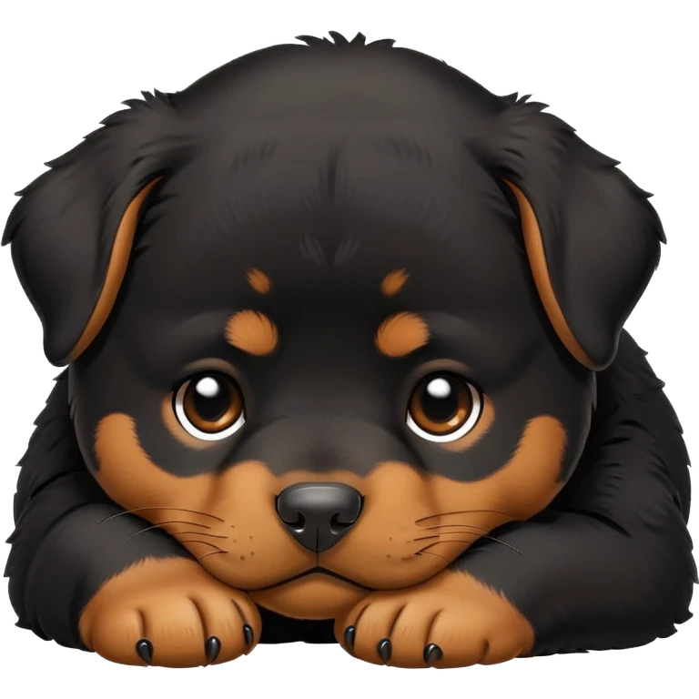 Rottweiler puppy sleeping emoji