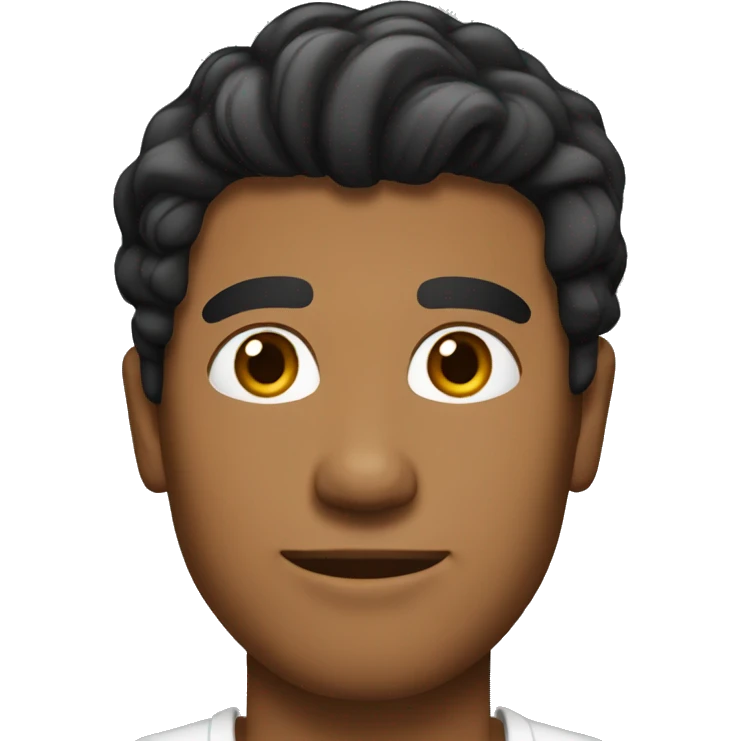 A man with tan skin black hair  emoji