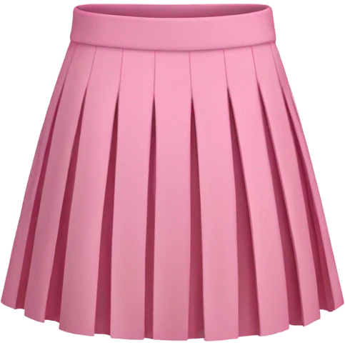  Pink pleated mini skirt, isolated emoji