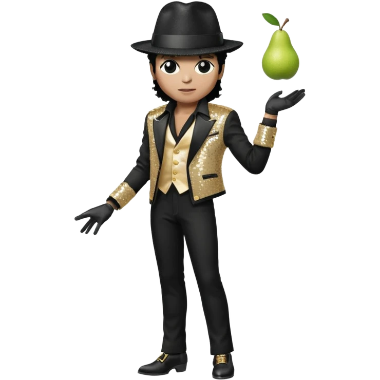 eine birne als micheal jackson verkleidet emoji