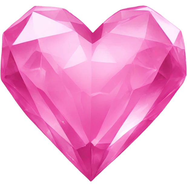 Pink crystal heart emoji