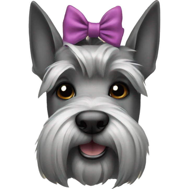 Scottish terrier with a bow emoji
