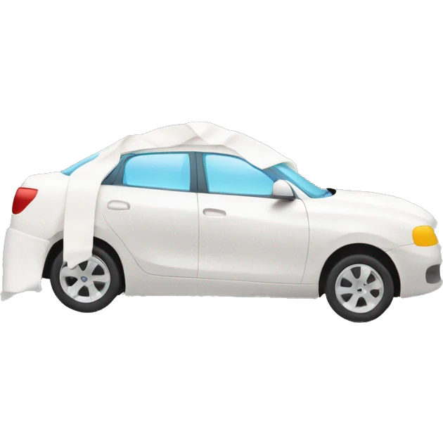 car wrapped in bandage emoji