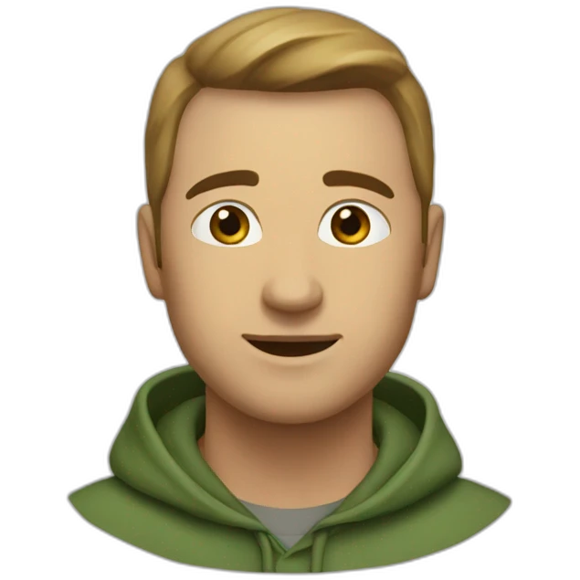 Зелёный деревянный дракон emoji