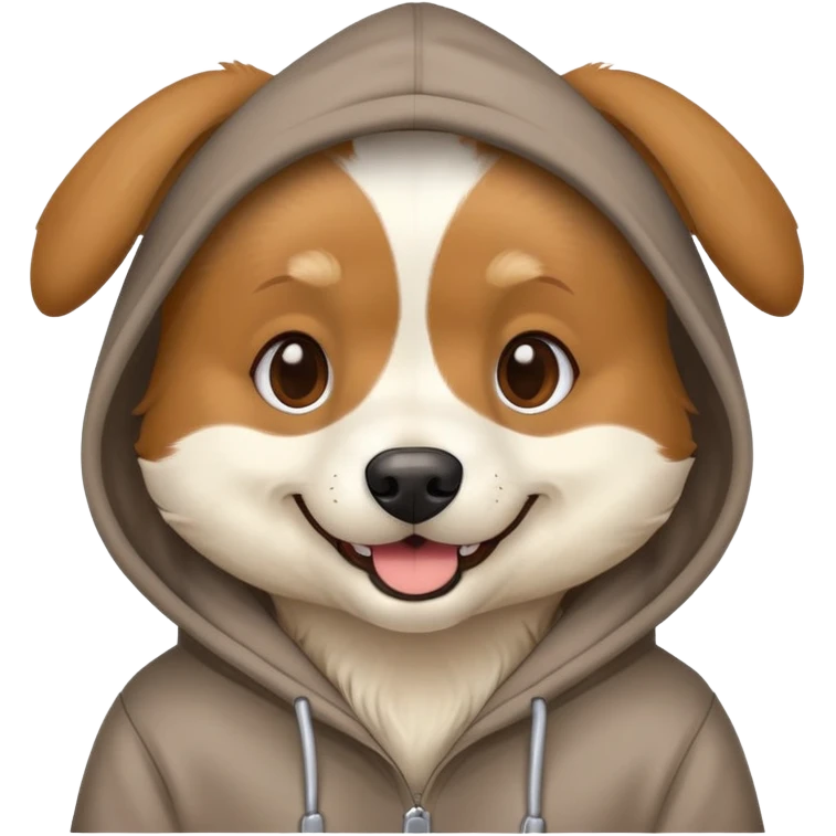Dog wearing a hoodie  emoji