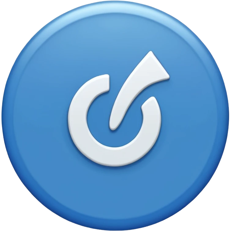 Blue circle with a tick in the middle emoji