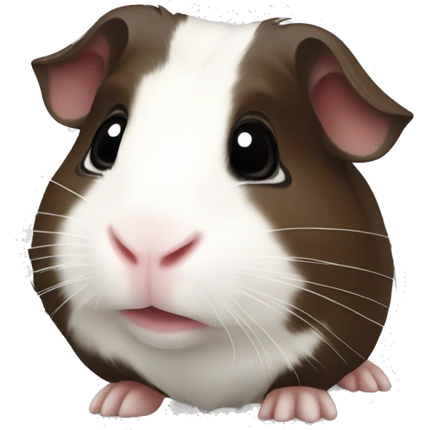Guineapig dark brown white emoji