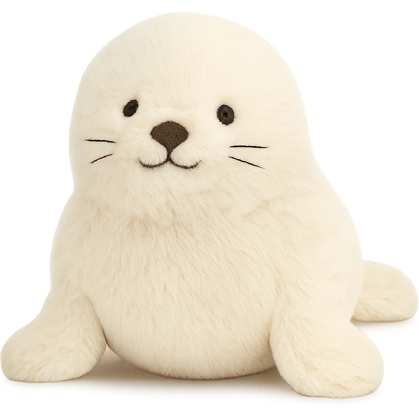 cute baby seal jellycat plushie emoji