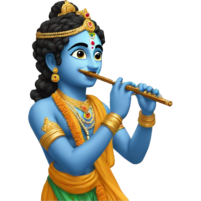 Lord Krishna with flute  emoji