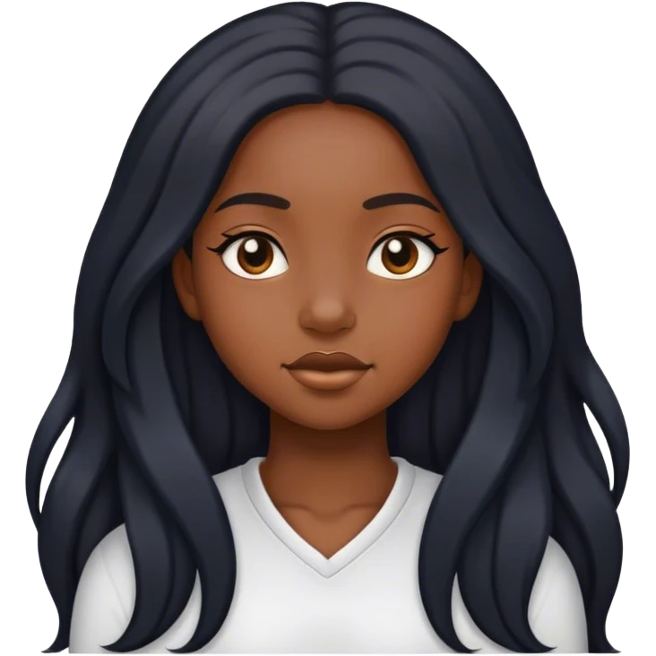 Black hear girl emoji