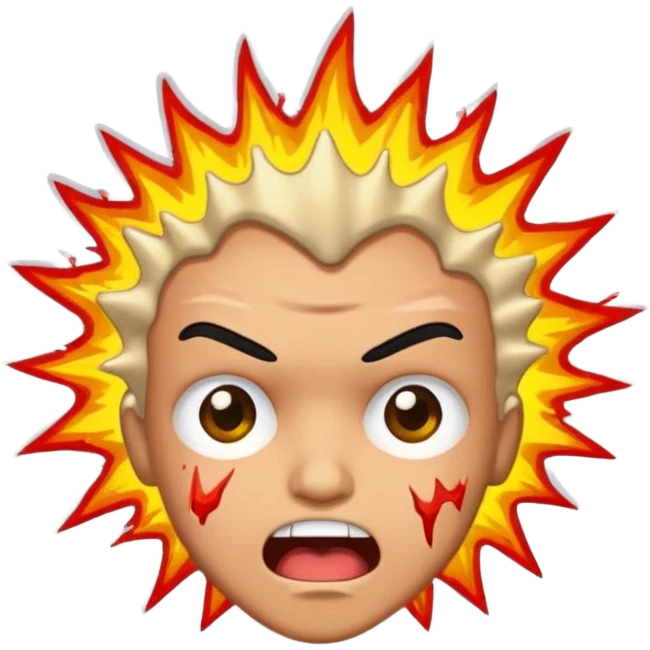 сделай стикер в стиле телеграм для смайлика "🤯". без обводки и с прозрачным фоном emoji